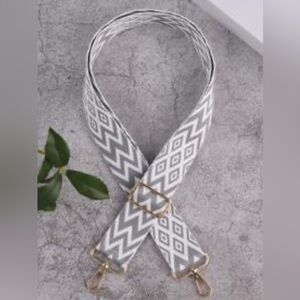 Gray Geometric Bag or Guitar Strap